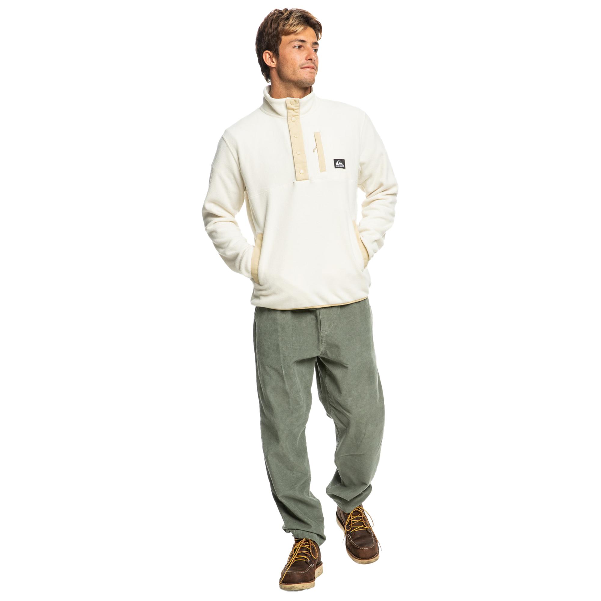 Quiksilver No Destination 2 Half Snap Erkek Bej Polar