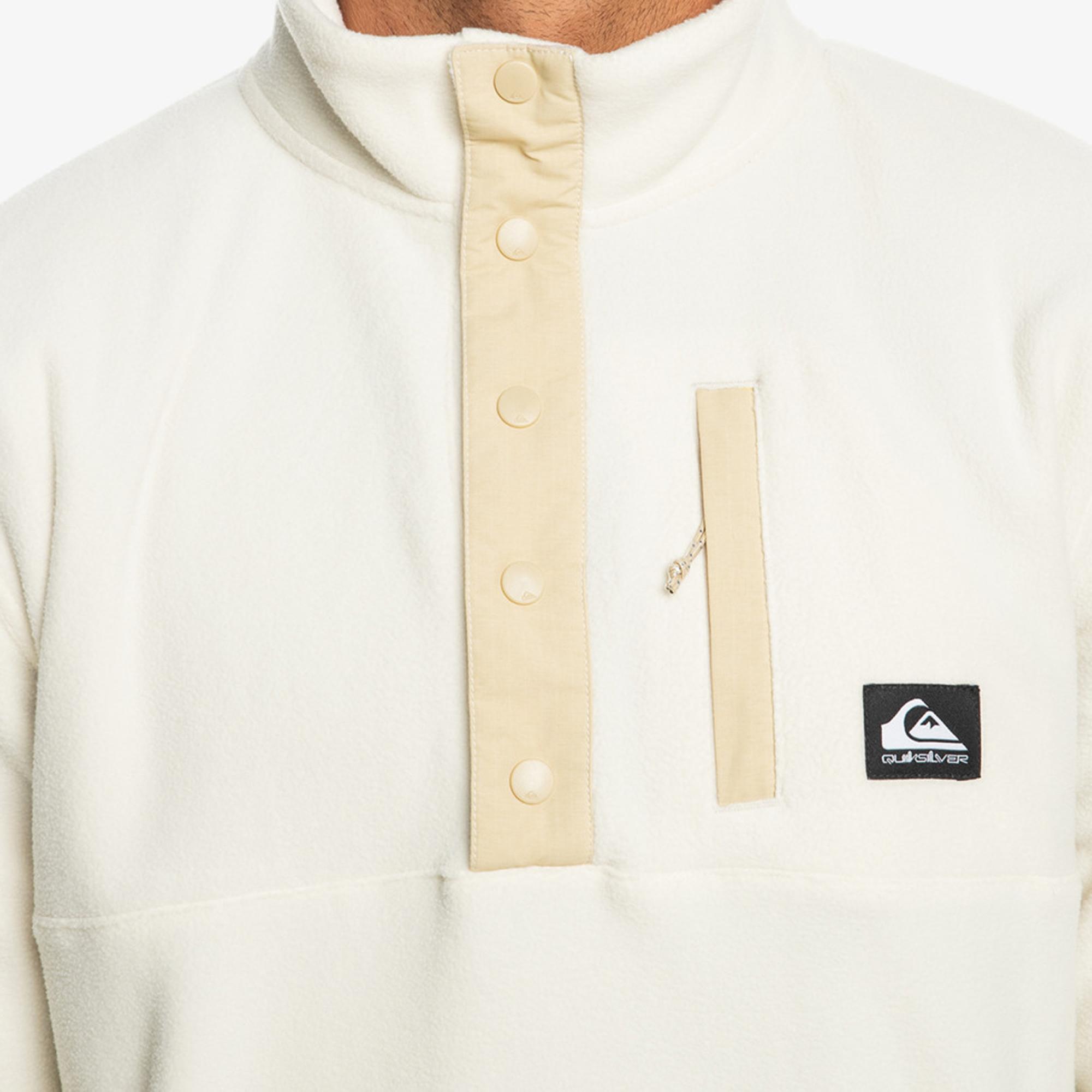 Quiksilver No Destination 2 Half Snap Erkek Bej Polar