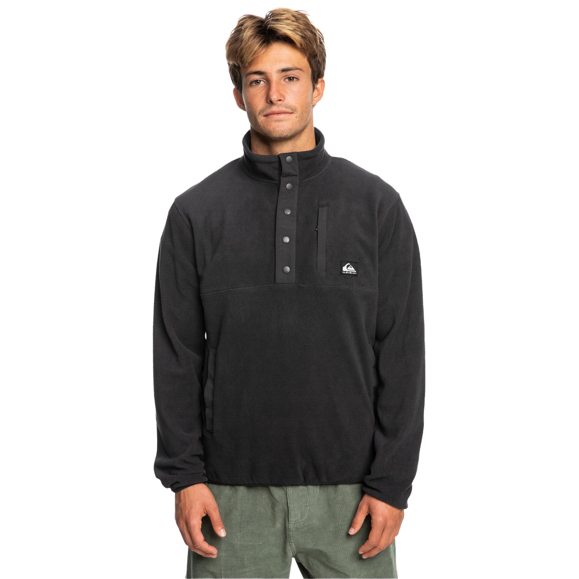 Quiksilver No Destination 2 Half Snap Erkek Siyah Polar