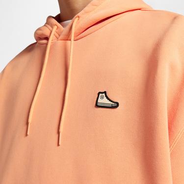  Converse Go-To Chuck 70 Loose Fit Pullover Unisex Turuncu Hoodie