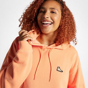  Converse Go-To Chuck 70 Loose Fit Pullover Unisex Turuncu Hoodie