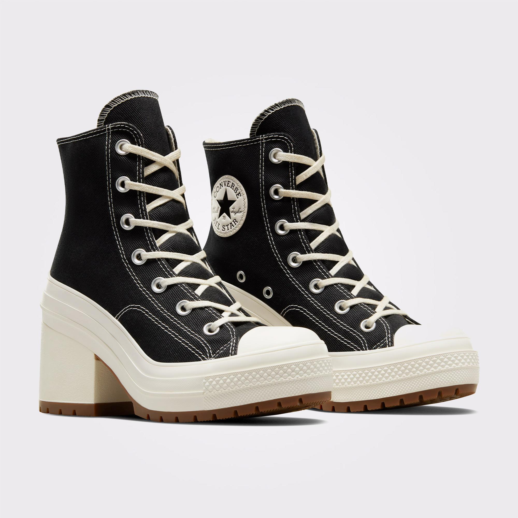 Converse Chuck 70 De Luxe Heel Unisex Siyah/Krem Sneaker