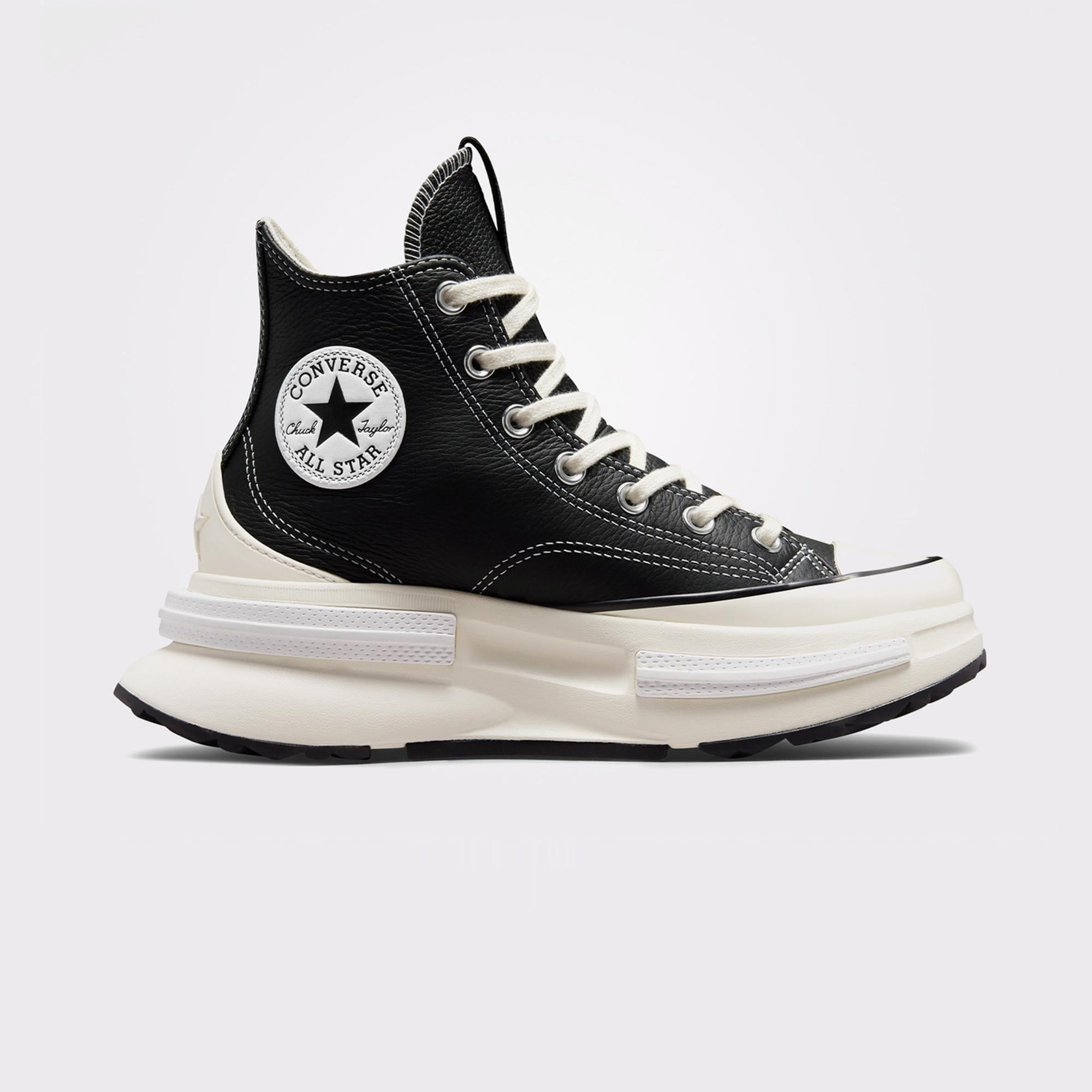 Converse Run Star Legacy Cx Foundational Unisex Siyah Deri Platform Sneaker