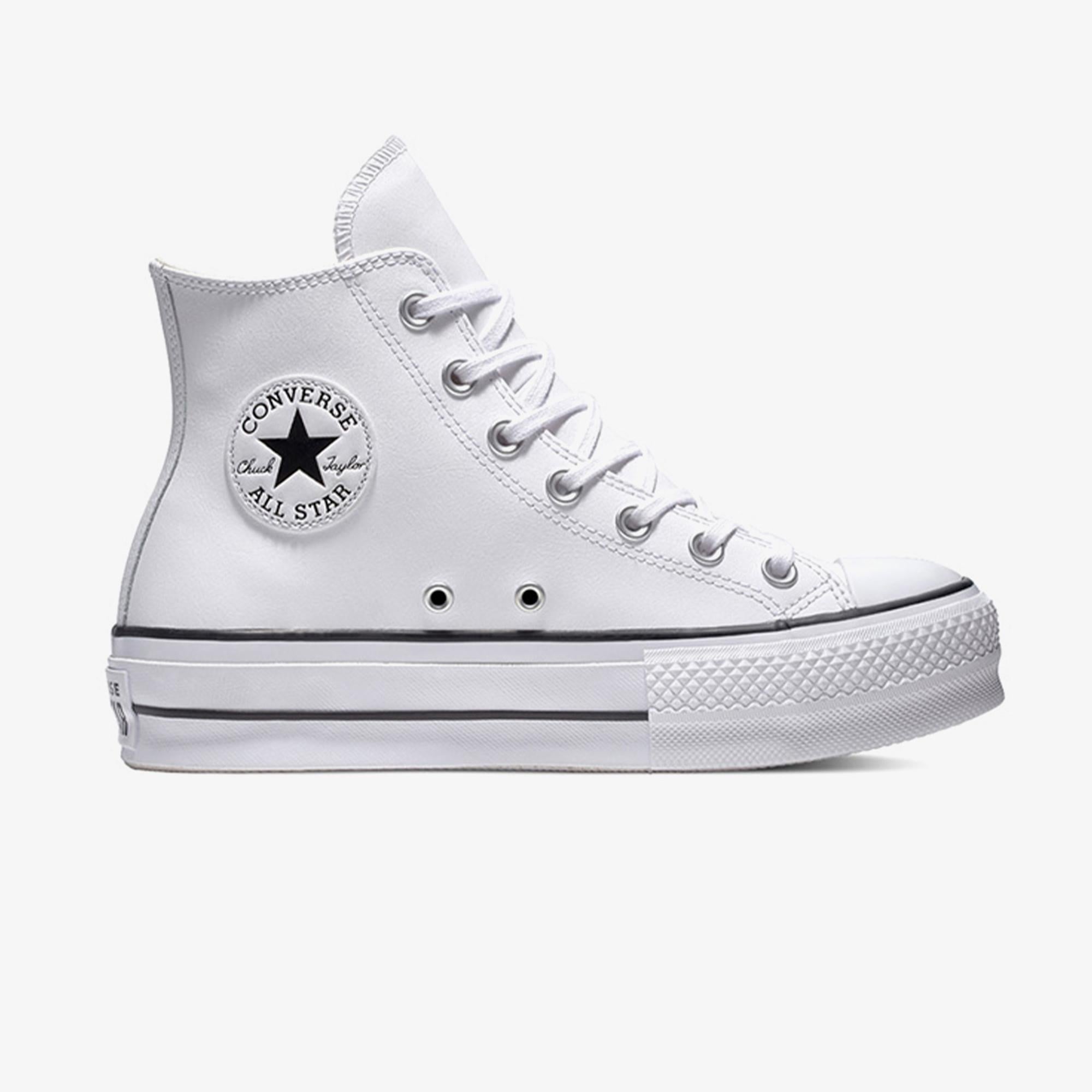Converse Chuck Taylor All Star Leather Platform Unisex Beyaz Sneaker