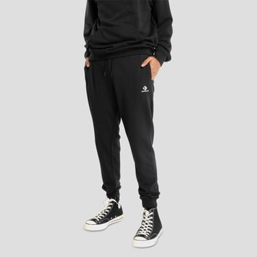  Converse Go-To Embroidered Star Chevron Unisex Siyah Eşofman Altı