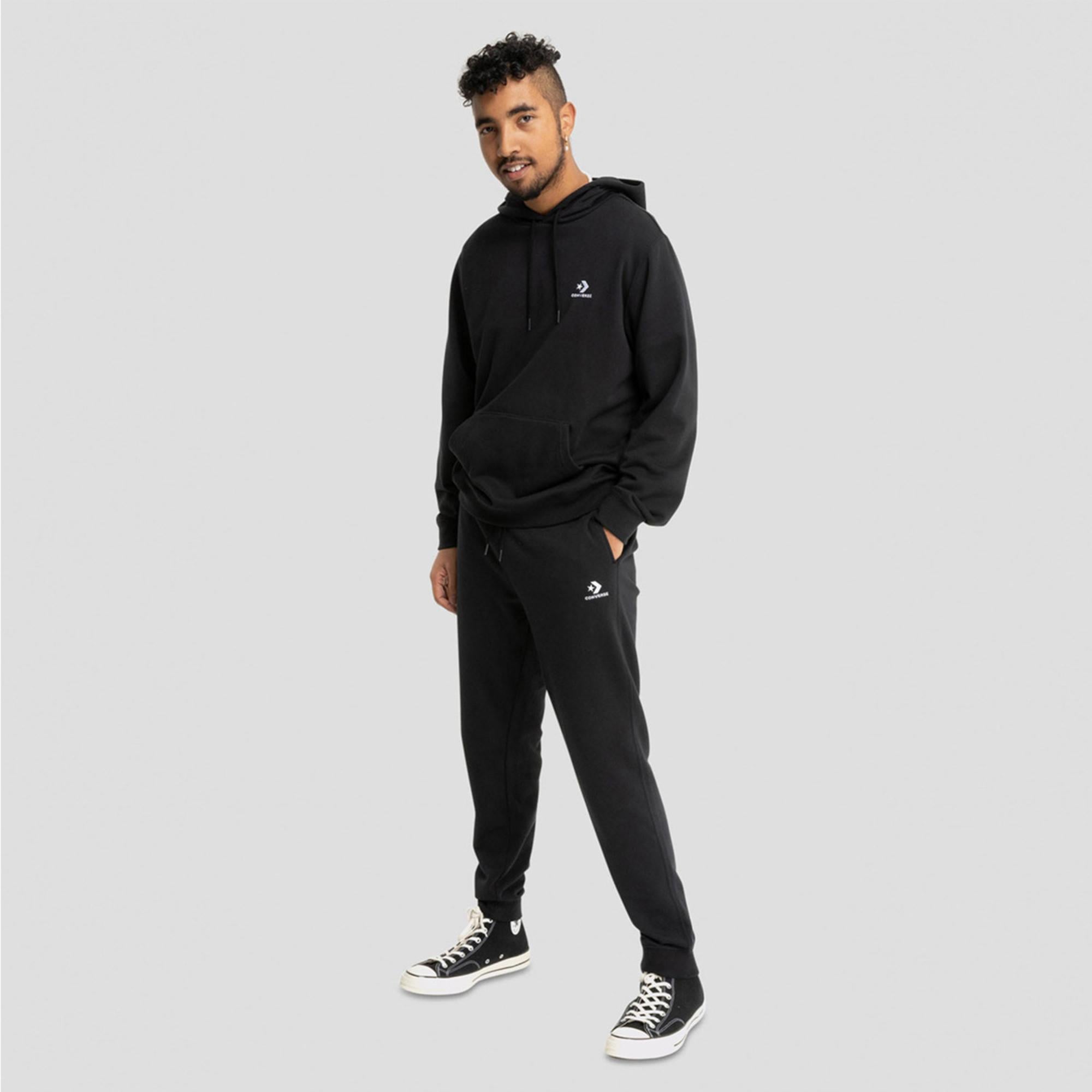 Converse Go-To Embroidered Star Chevron Unisex Siyah Eşofman Altı