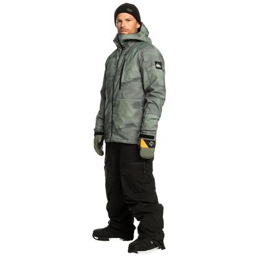  Quiksilver Mission Printed Erkek Yeşil Snowboard Ceketi