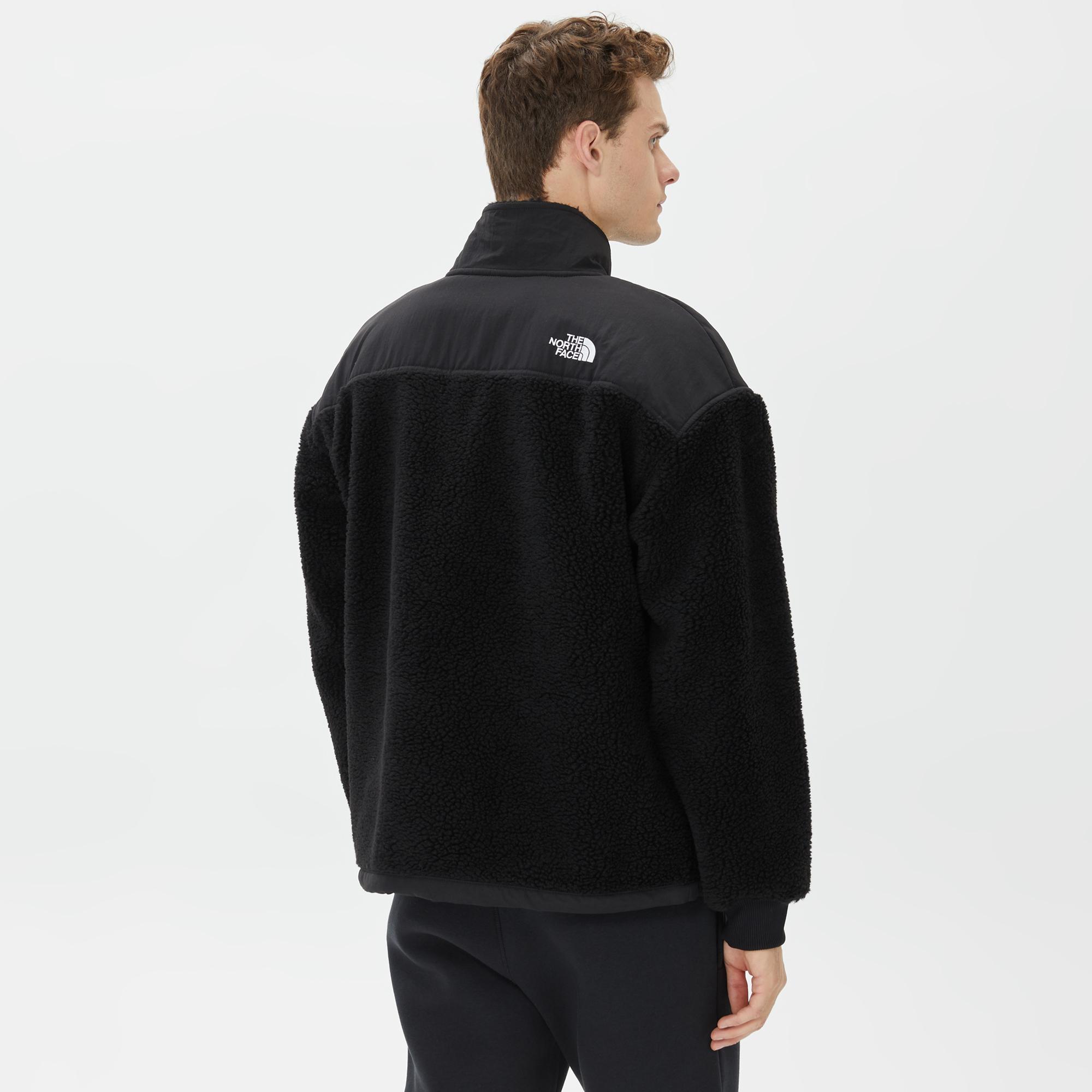 The North Face Platte High Pile Fleece 1/4  Erkek Siyah Sweatshirt