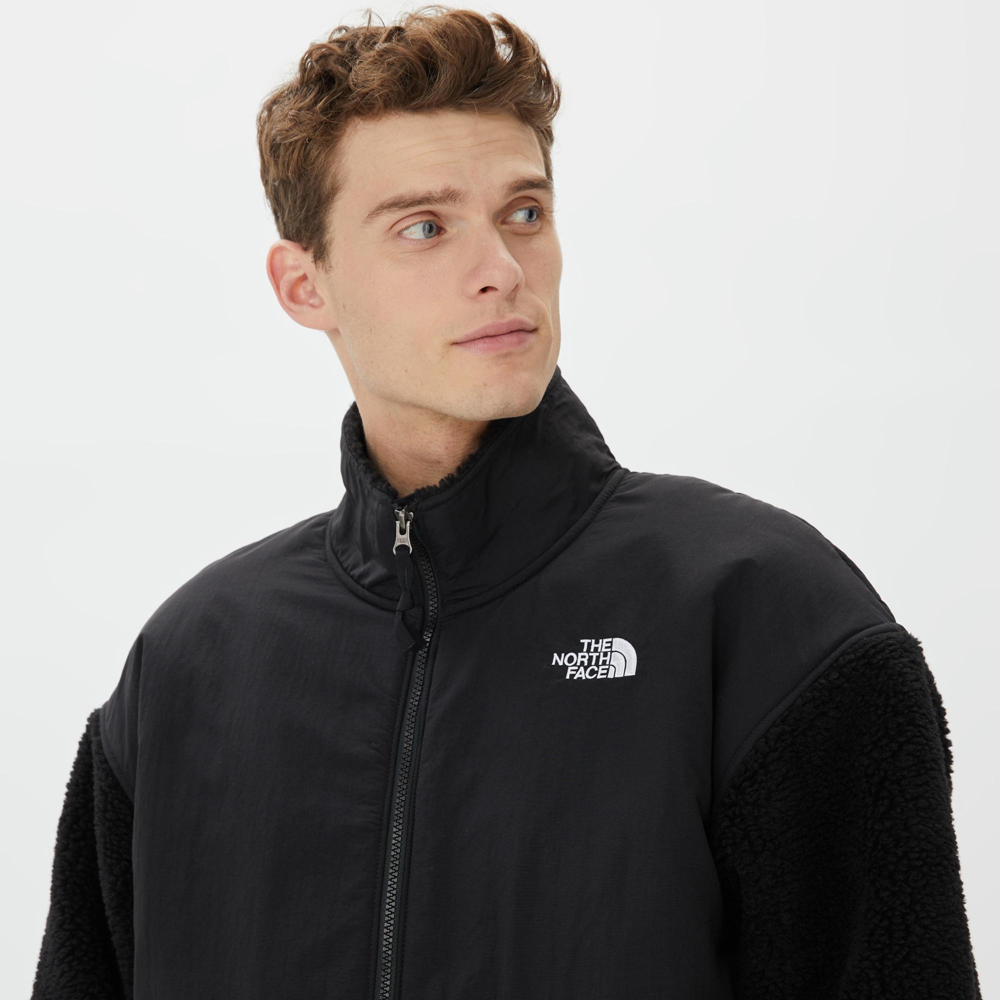 The North Face Platte High Pile Fleece 1/4  Erkek Siyah Sweatshirt