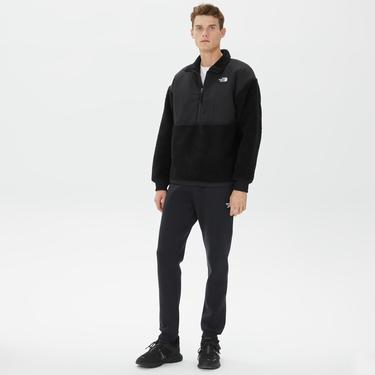  The North Face Platte High Pile Fleece 1/4  Erkek Siyah Sweatshirt