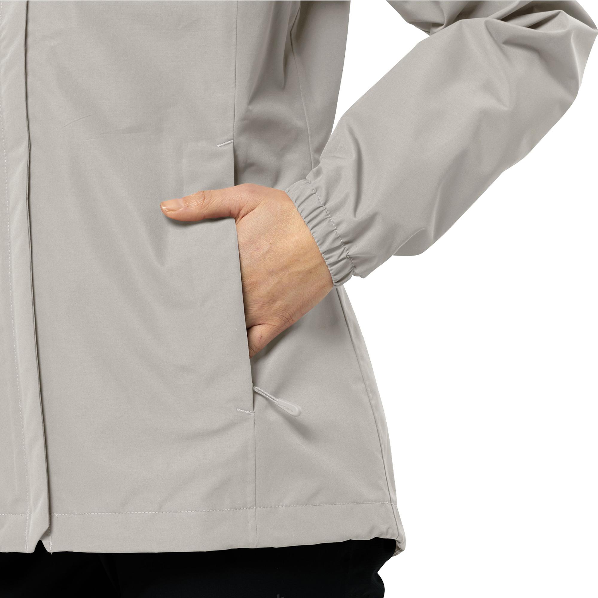 Jack Wolfskin Stormy Point 2l Kadın Bej Outdoor Ceketi