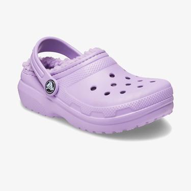  Crocs Classic Lined Clog T Çocuk Mor Terlik
