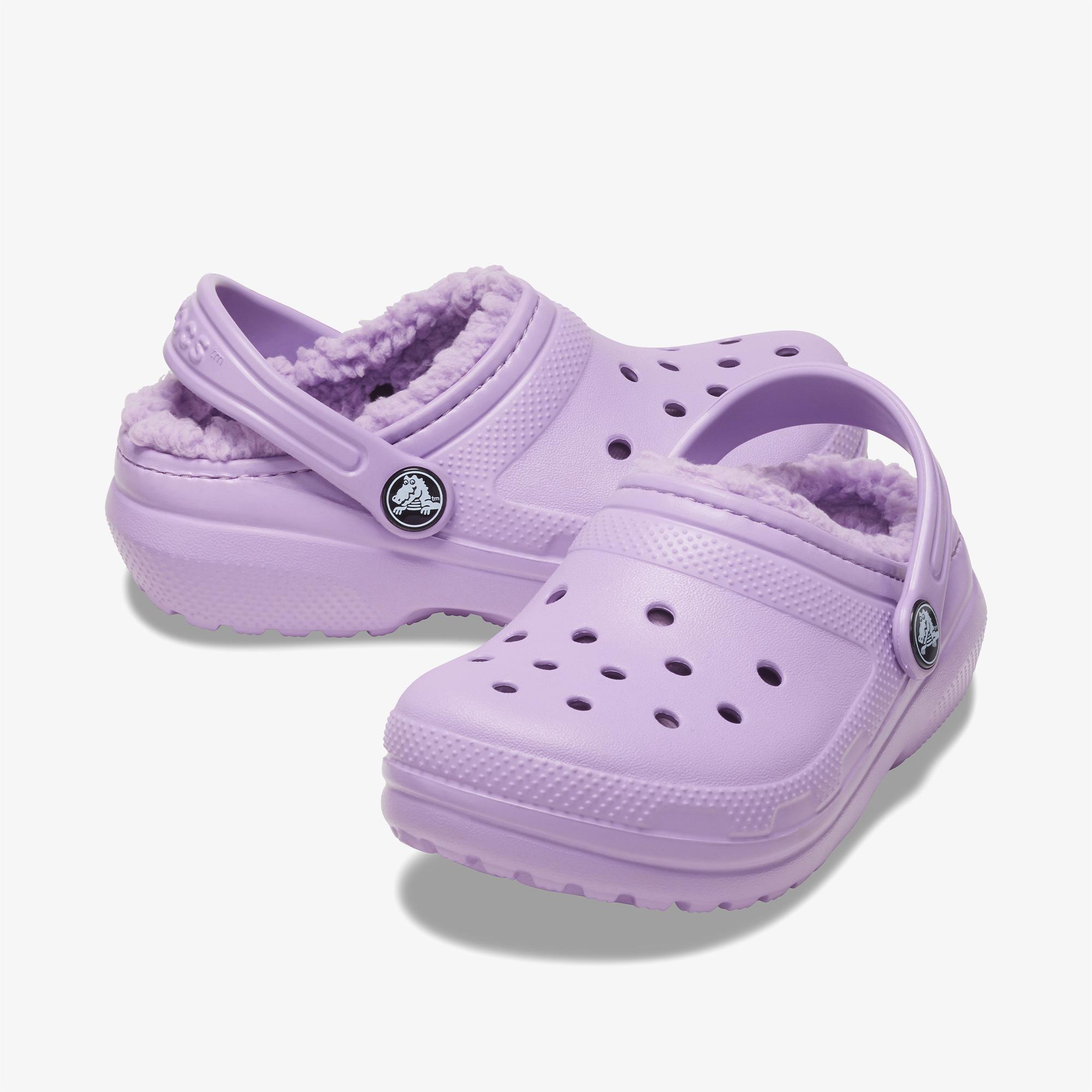 Crocs Classic Lined Clog T Çocuk Mor Terlik