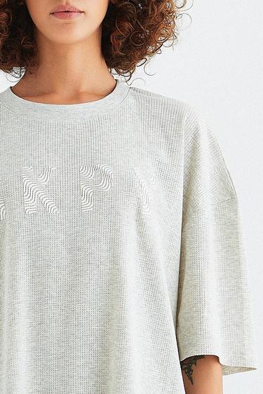  Rockupy Kadın Lorena Gri T-shirt Elbise