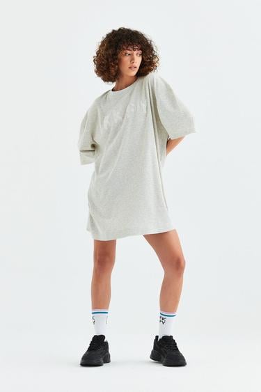  Rockupy Kadın Lorena Gri T-shirt Elbise