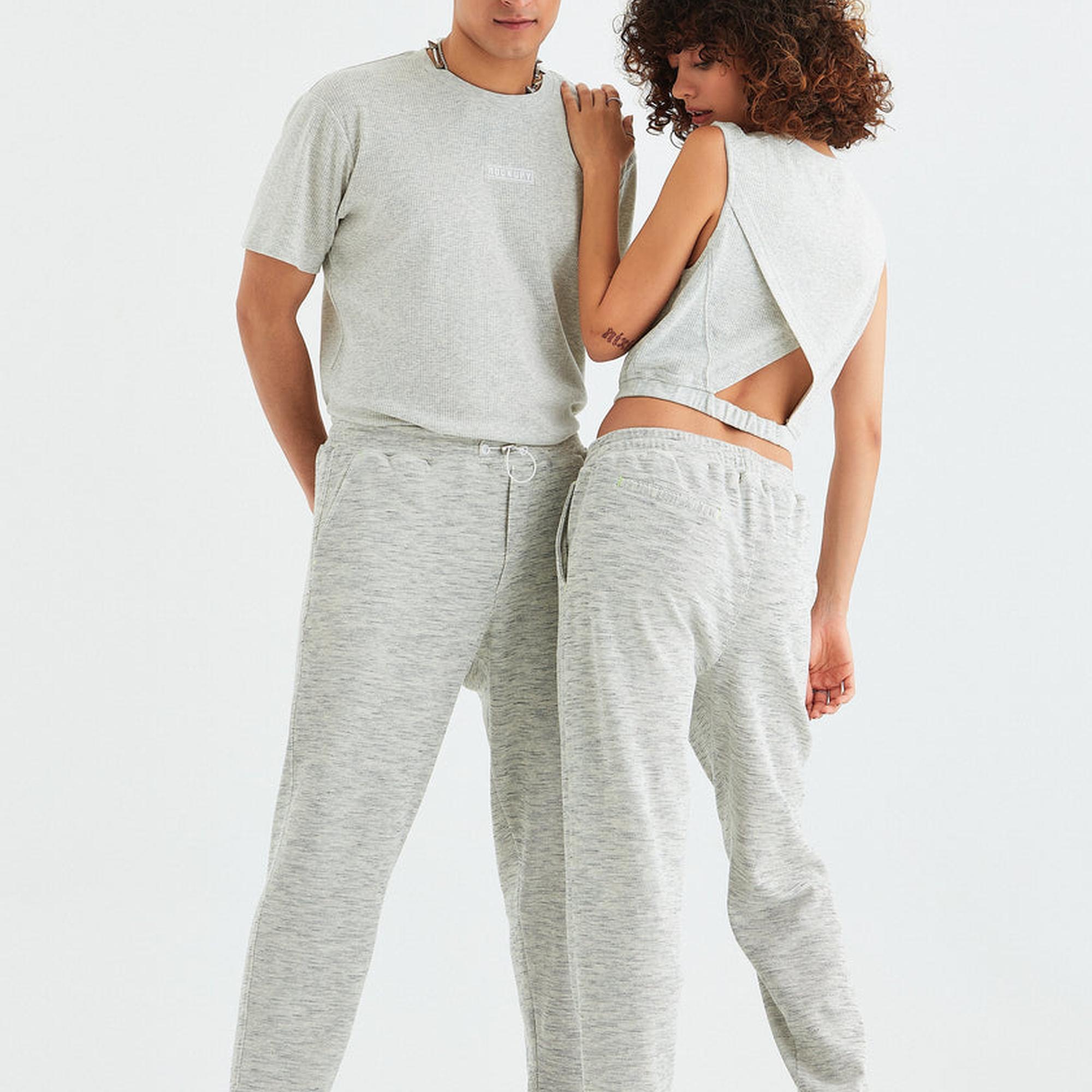 Rockupy Unisex Gali Gri Eşofman Altı