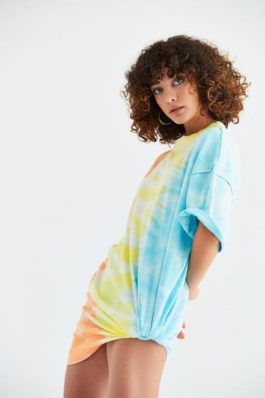  Rockupy Kadın Laura Çok Renkli T-shirt Elbise