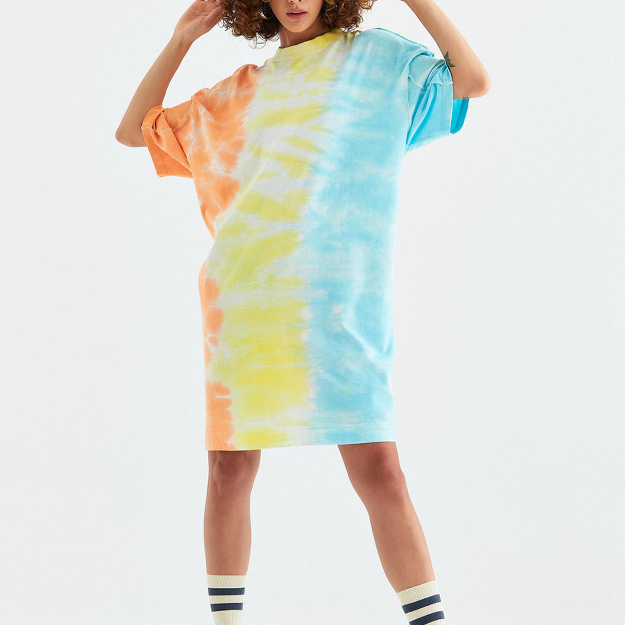 Rockupy Kadın Laura Çok Renkli T-shirt Elbise