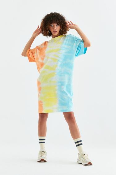  Rockupy Kadın Laura Çok Renkli T-shirt Elbise