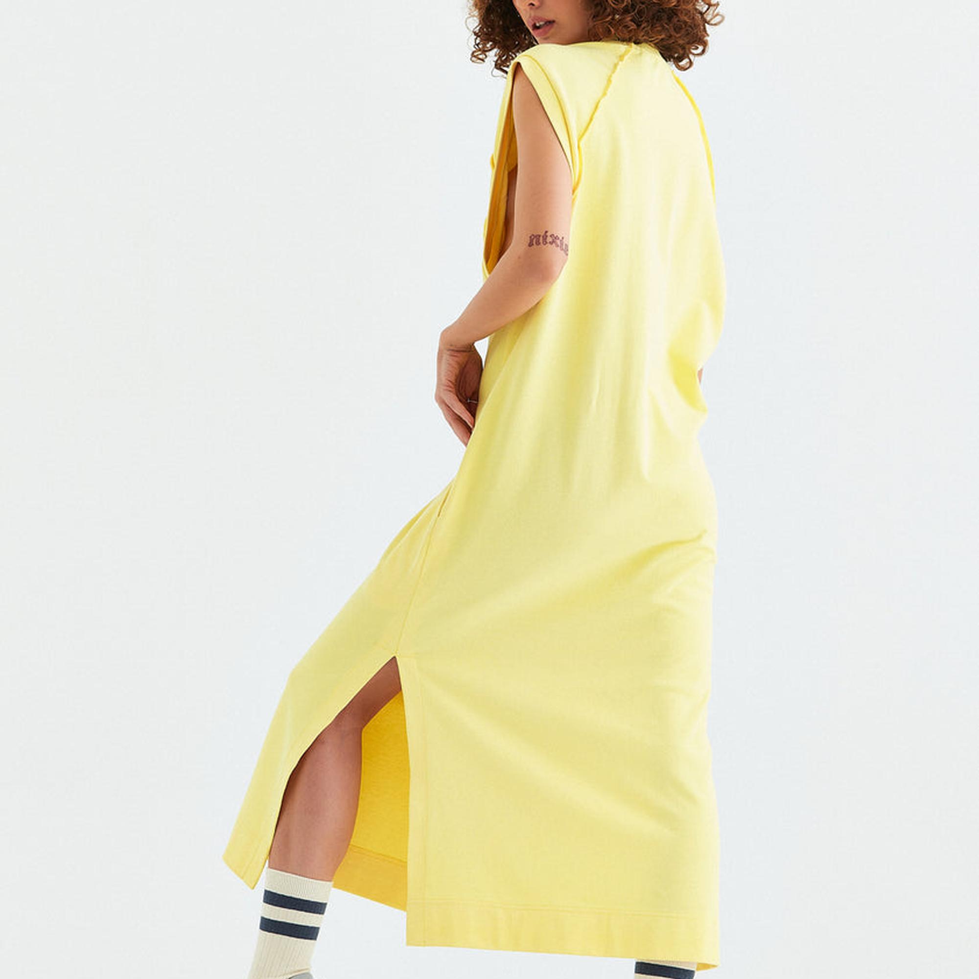Rockupy Kadın Linette Sarı Kolsuz Elbise