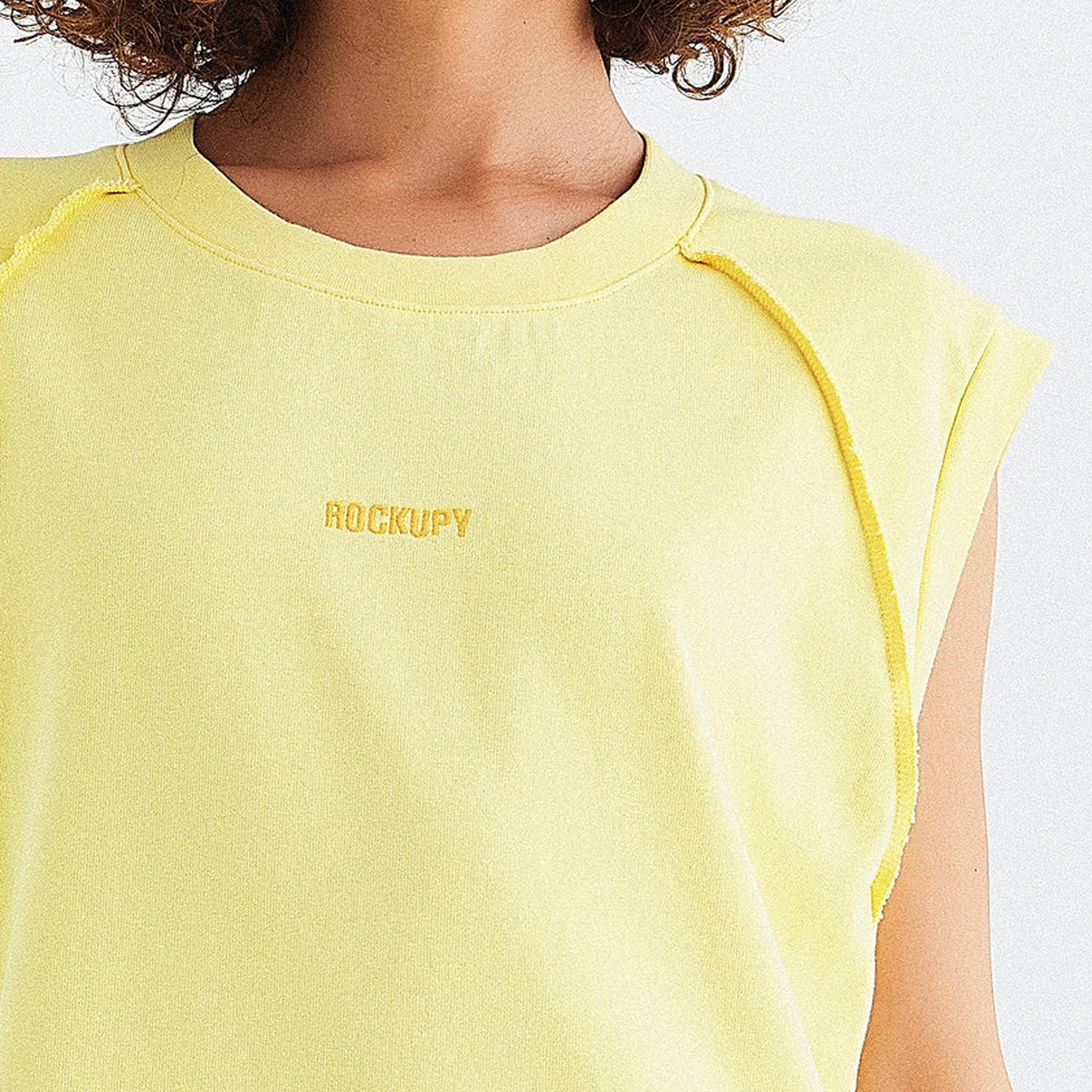 Rockupy Kadın Linette Sarı Kolsuz Elbise