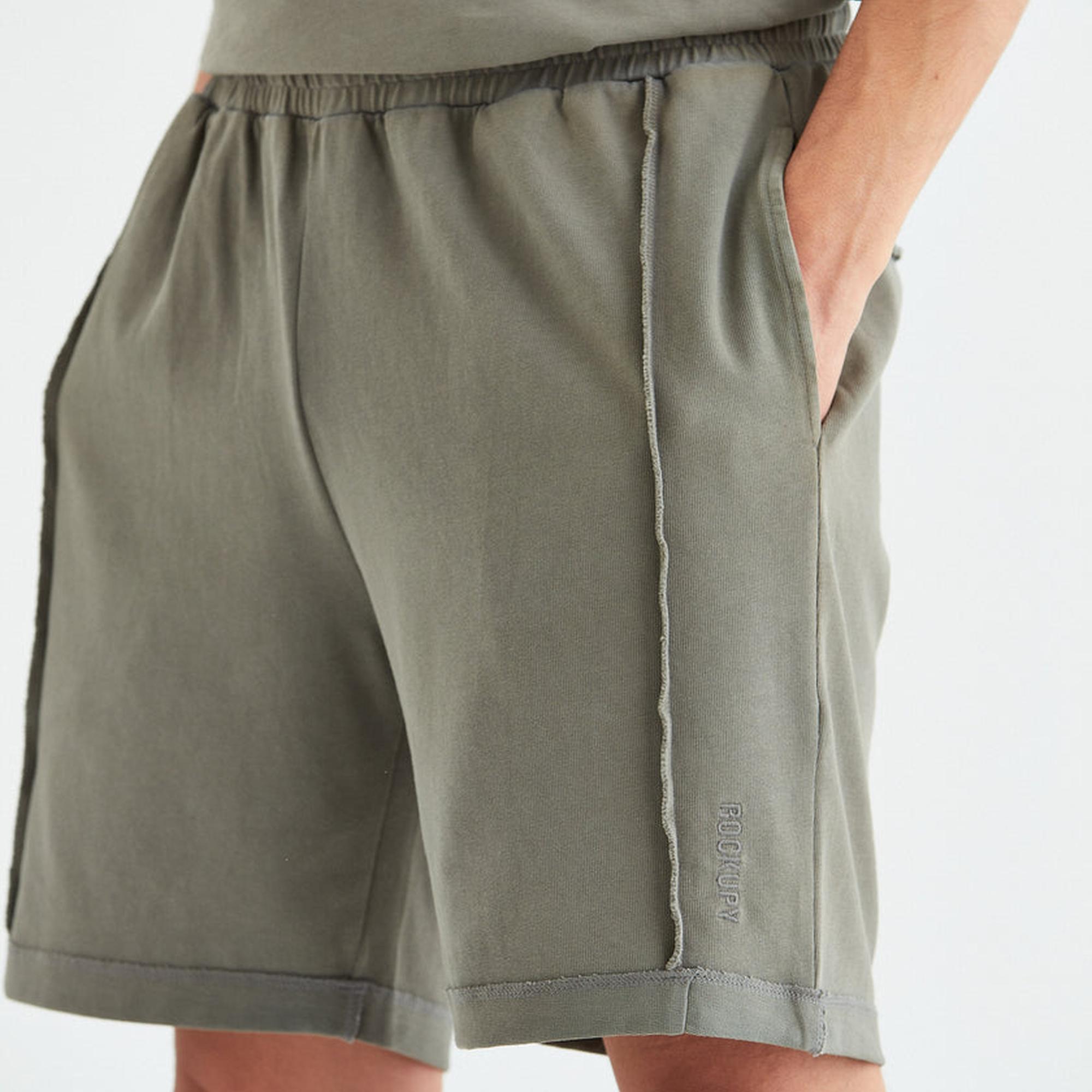 Rockupy Erkek Len Gri Şort