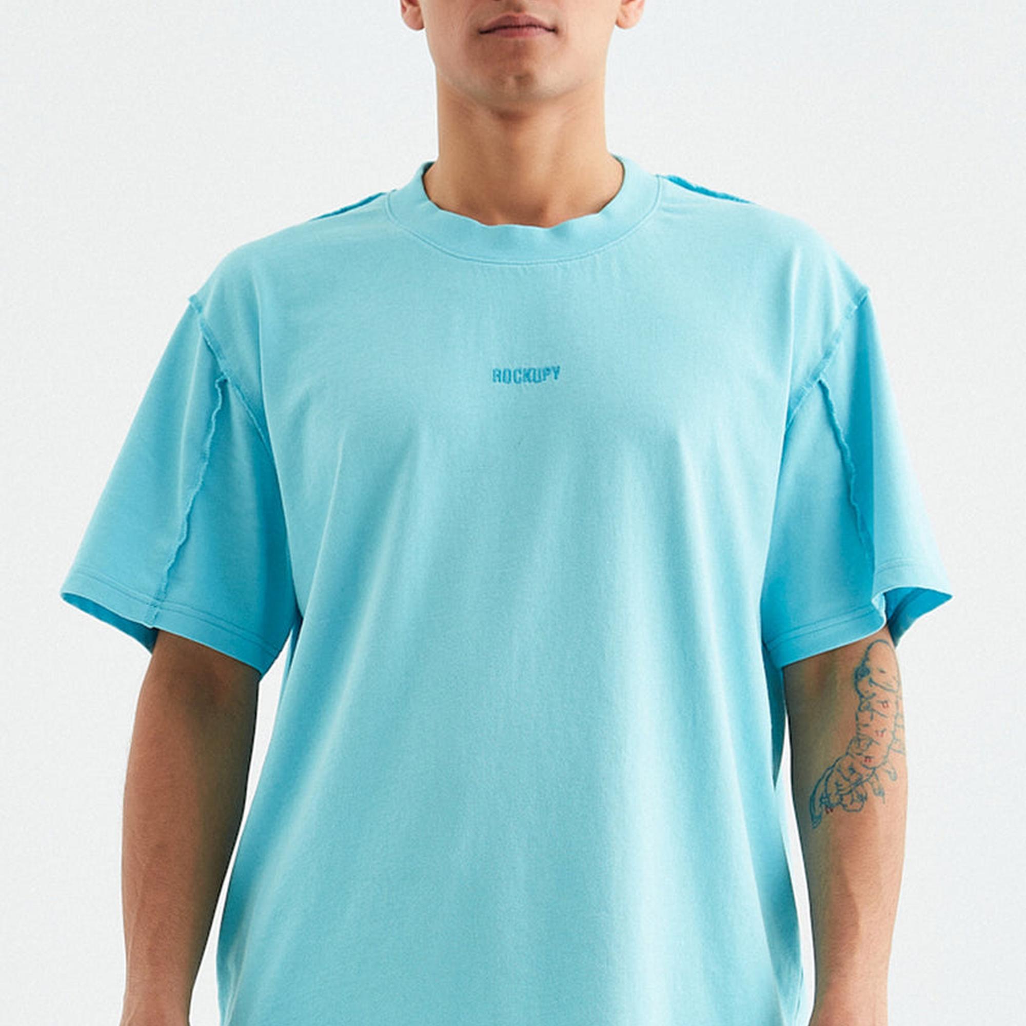Rockupy Erkek Lukas Mavi Tişört