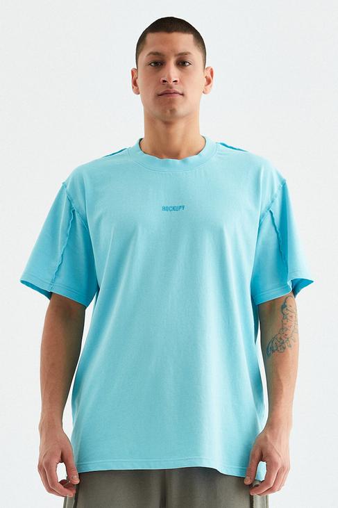  Rockupy Erkek Lukas Mavi Tişört