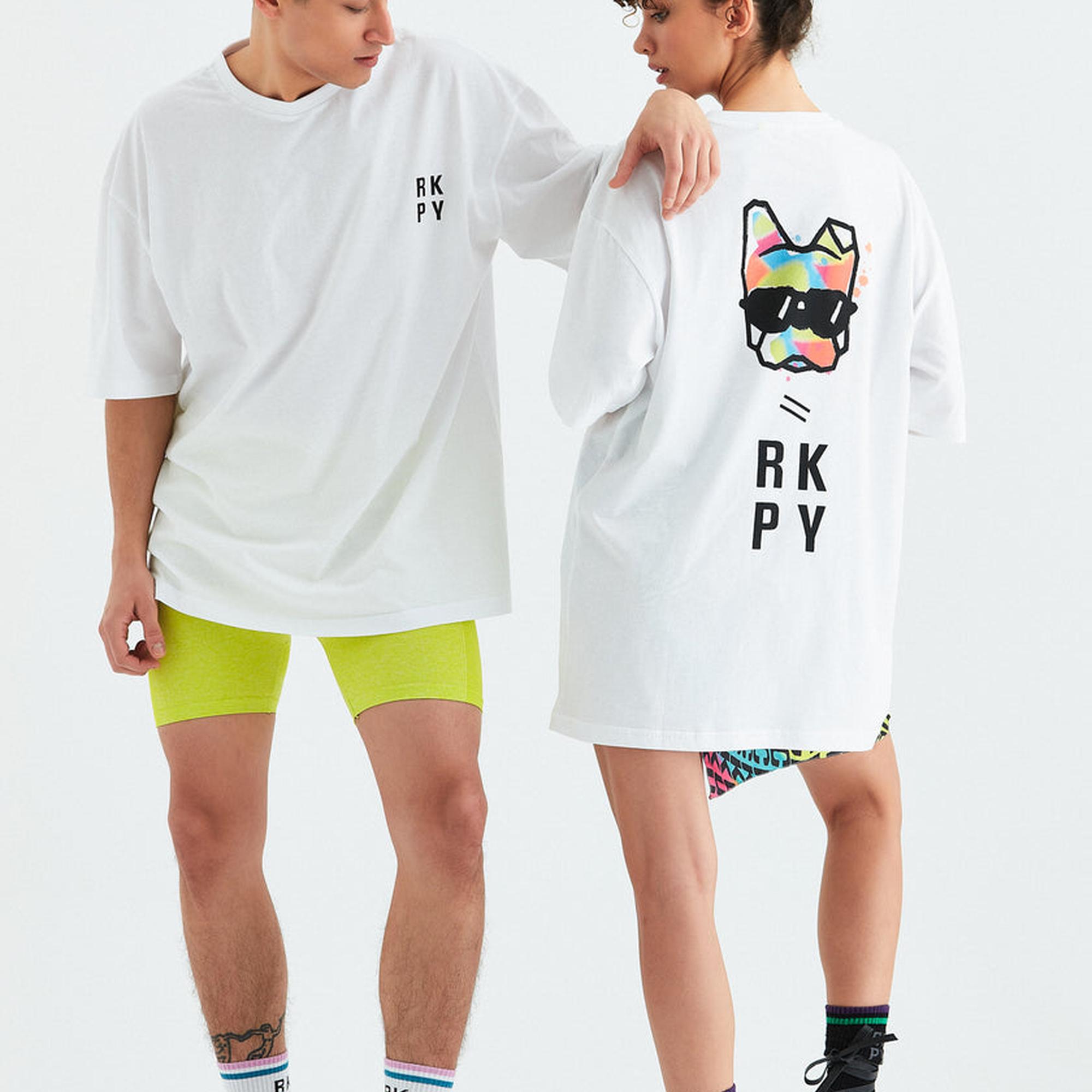 Rockupy Unisex Silas Beyaz Tişört