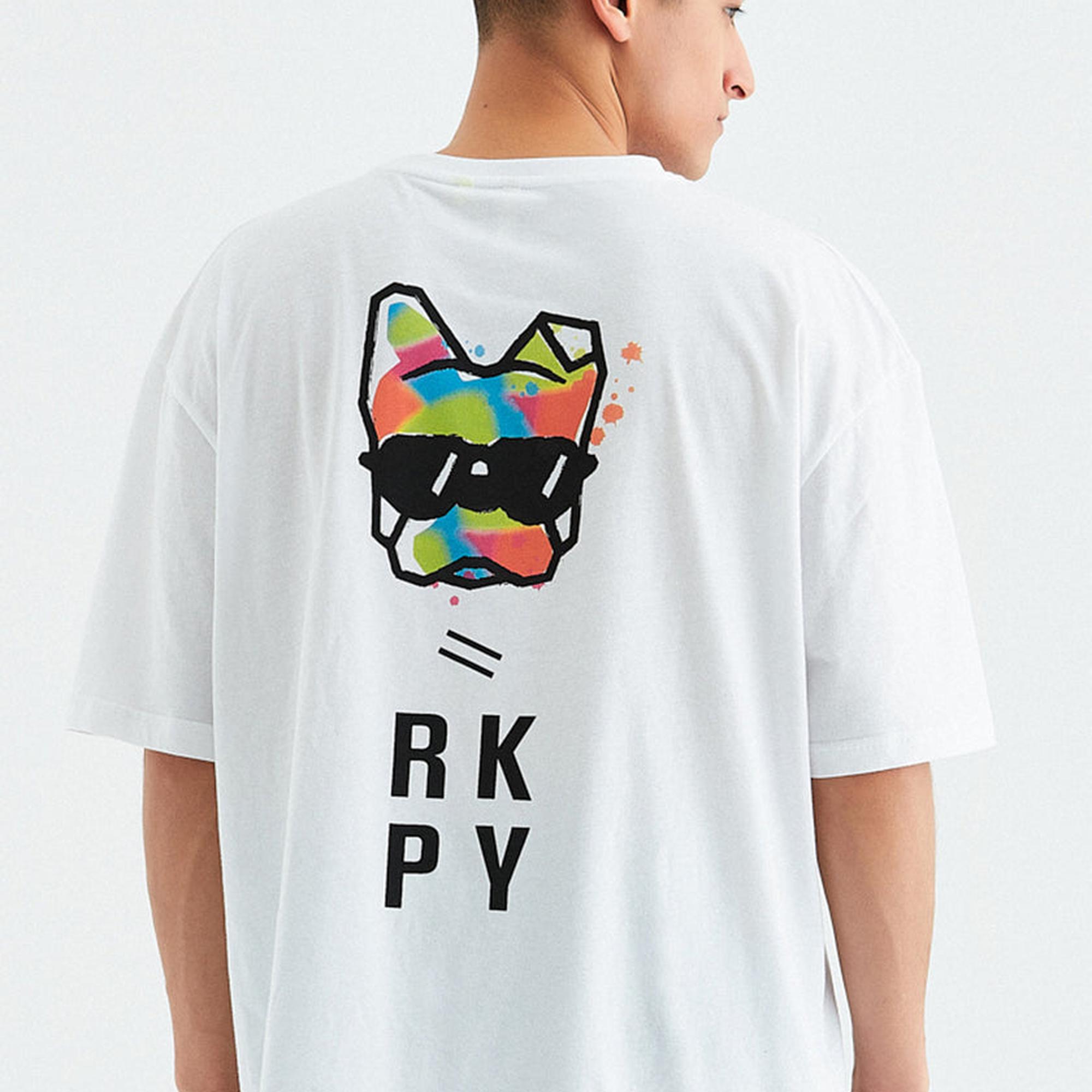 Rockupy Unisex Silas Beyaz Tişört