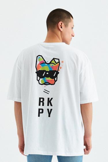  Rockupy Unisex Silas Beyaz Tişört