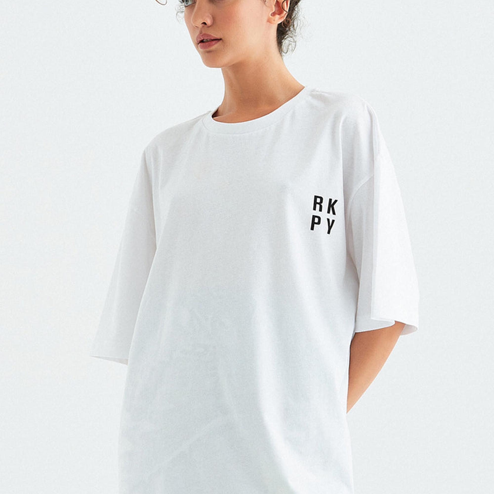 Rockupy Unisex Silas Beyaz Tişört