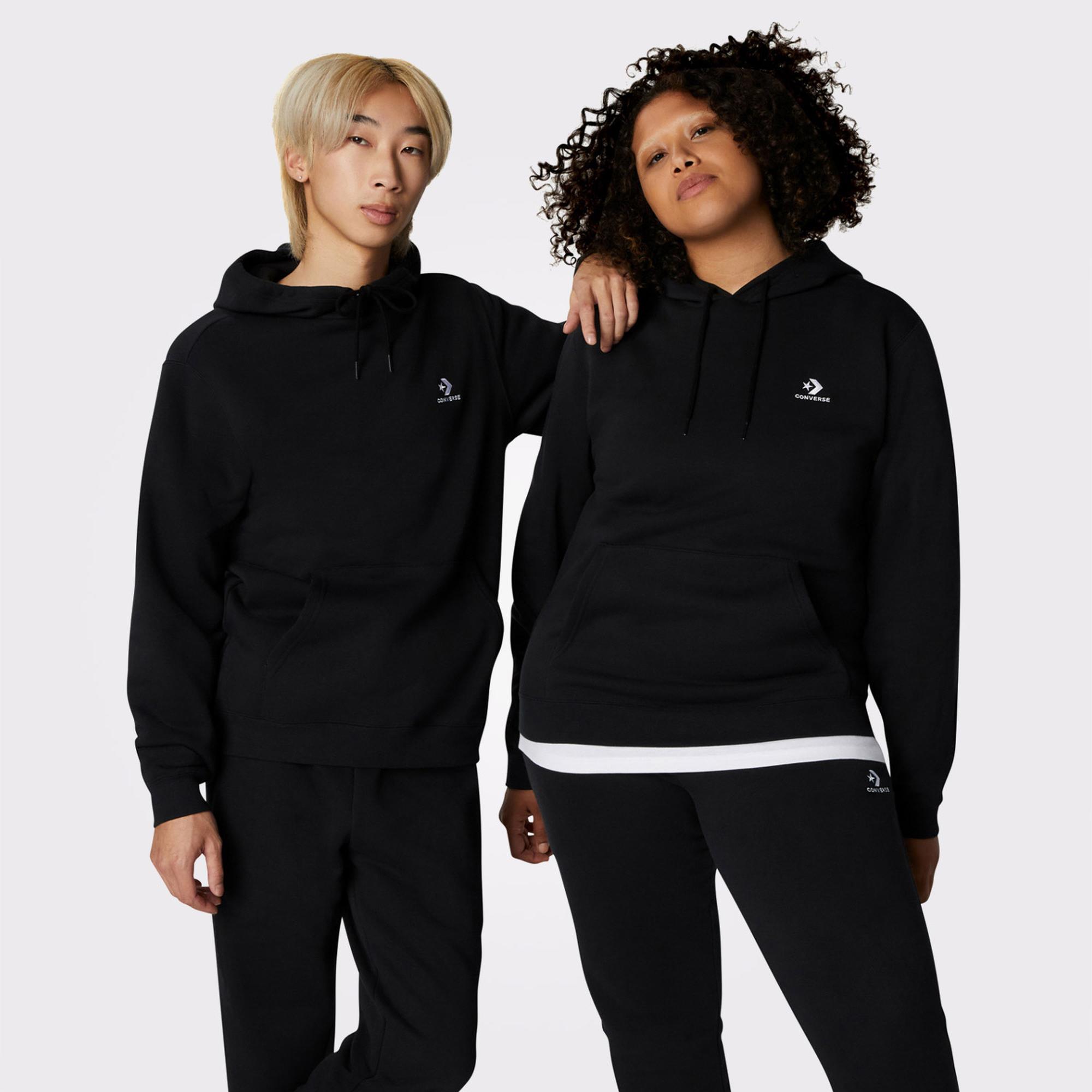 Converse Go-To Unisex Kapüşonlu Siyah Hoodie