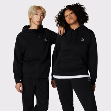  Converse Go-To Unisex Kapüşonlu Siyah Hoodie