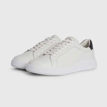  Calvin Klein Low Top Deri Erkek Beyaz Sneaker