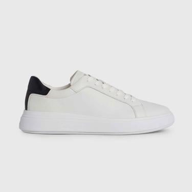  Calvin Klein Low Top Deri Erkek Beyaz Sneaker