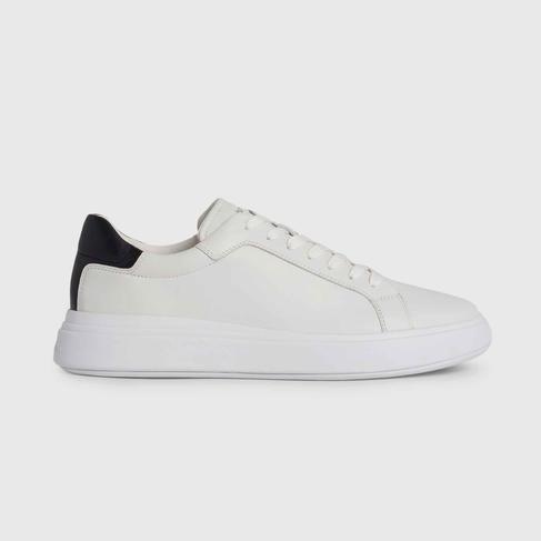  Calvin Klein Low Top Deri Erkek Beyaz Sneaker