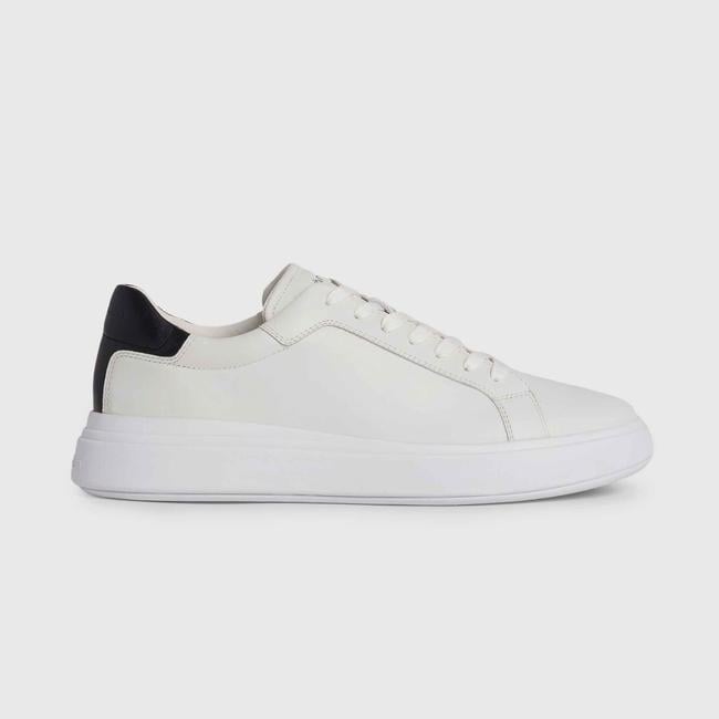  Calvin Klein Low Top Deri Erkek Beyaz Sneaker