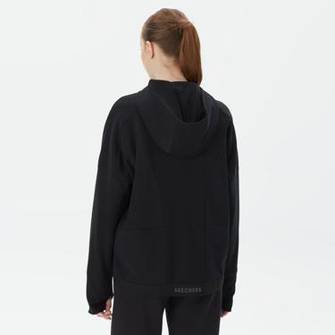  Skechers 2Xi-Lock Full Zip Kadın Siyah Günlük Sweatshirt
