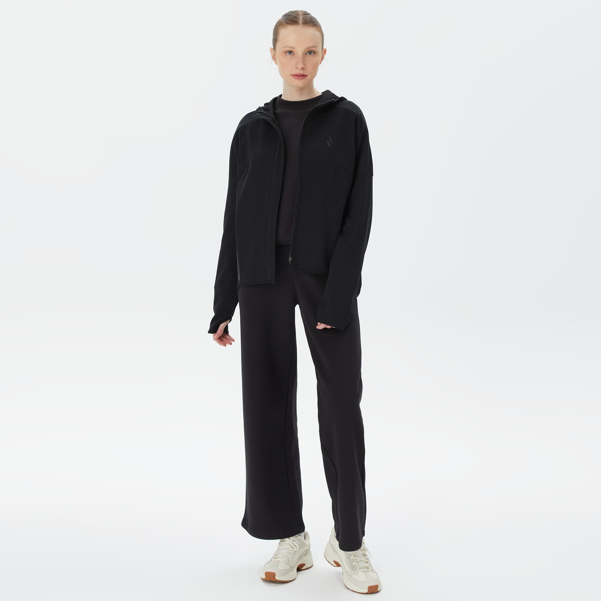 Skechers 2Xi-Lock Full Zip Kadın Siyah Günlük Sweatshirt