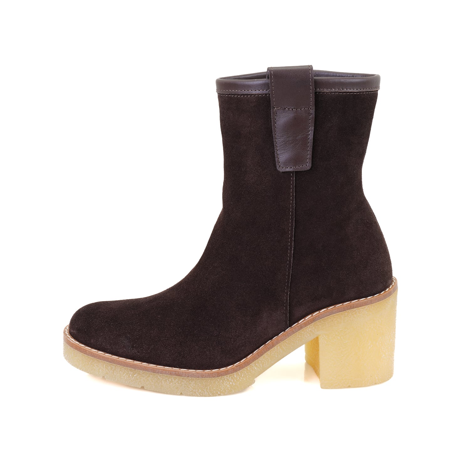 Desa Desa Kahverengi Loza Kahve Kadın Topuklu Süet Deri Bot FashFed'de! Kahverengi - 4. görsel