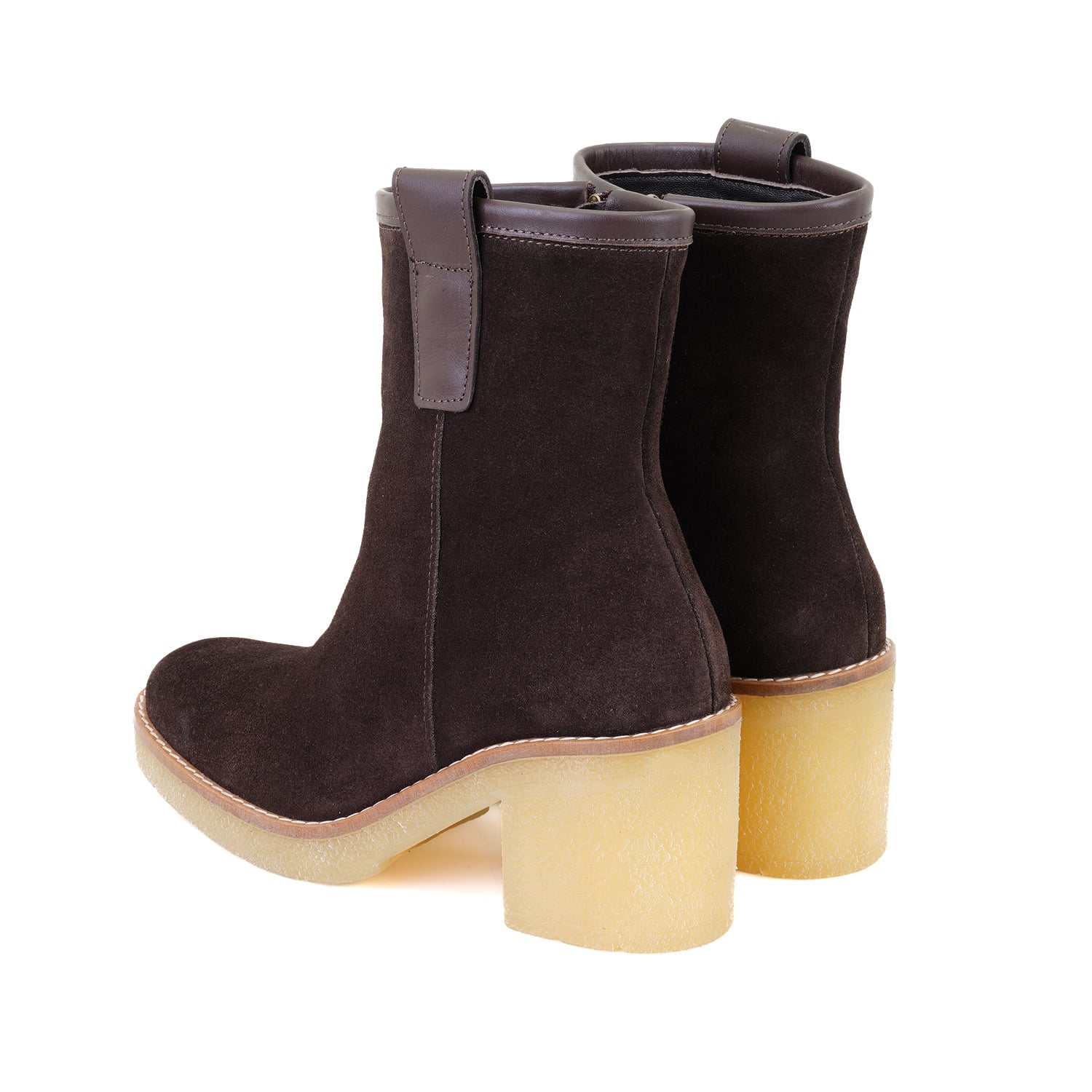 Desa Desa Kahverengi Loza Kahve Kadın Topuklu Süet Deri Bot FashFed'de! Kahverengi - 6. görsel