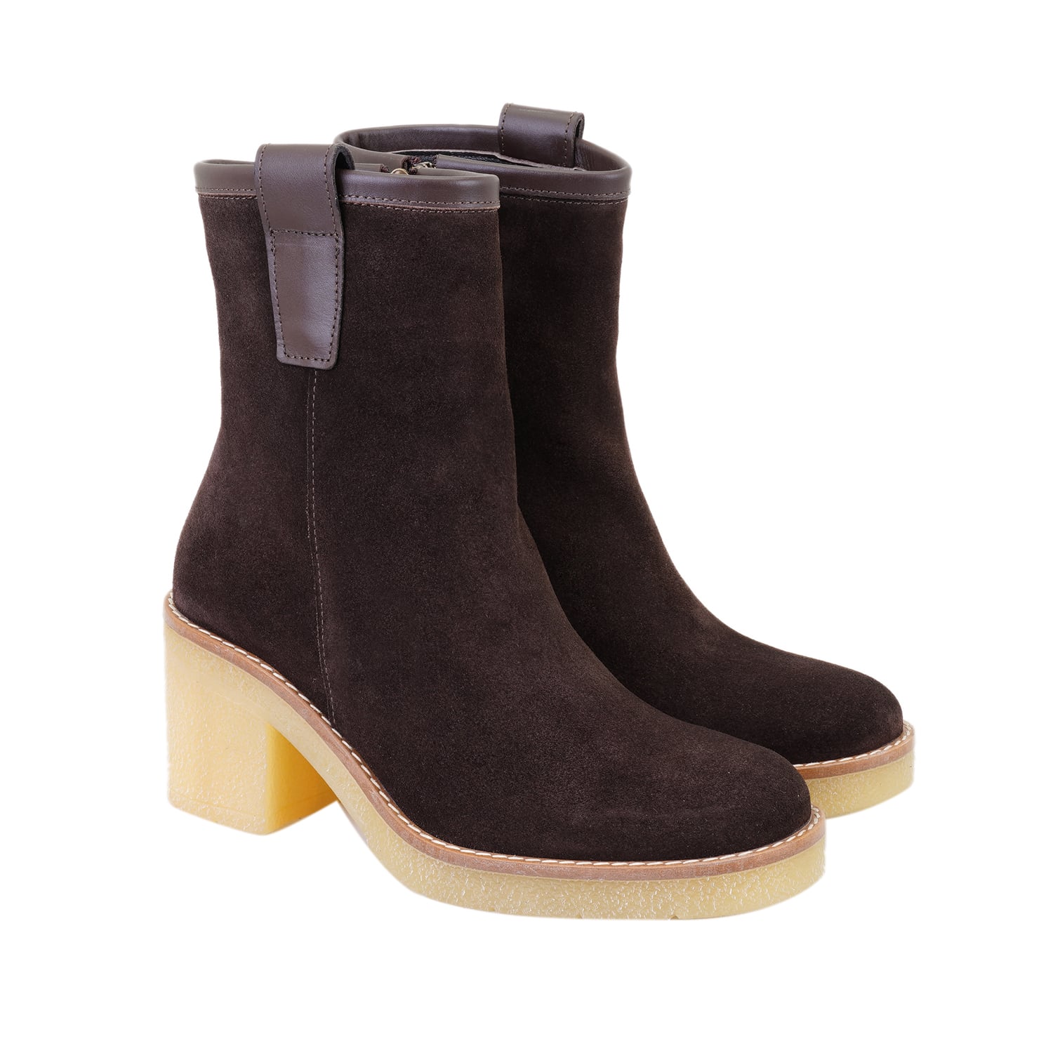 Desa Desa Kahverengi Loza Kahve Kadın Topuklu Süet Deri Bot FashFed'de! Kahverengi - 2. görsel