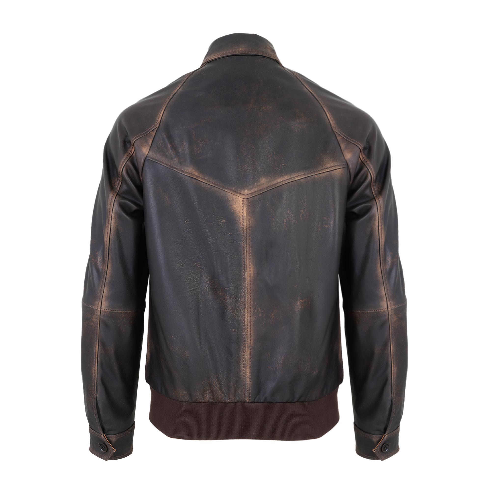 Akon Kahve Erkek Vintage Deri Mont