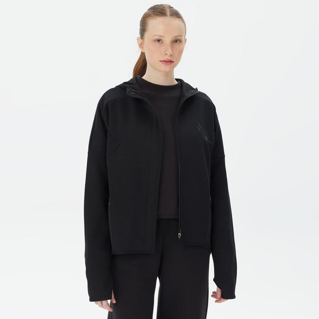  Skechers 2Xi-Lock Full Zip Kadın Siyah Günlük Sweatshirt