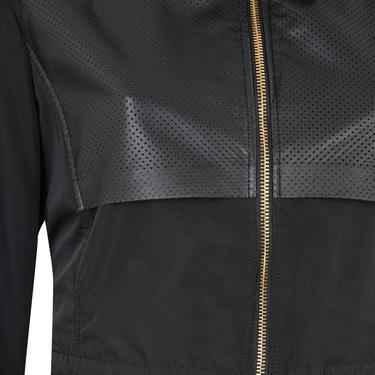  Amoura Siyah Kadın Kapişonlu Su İtici Yağmurluk