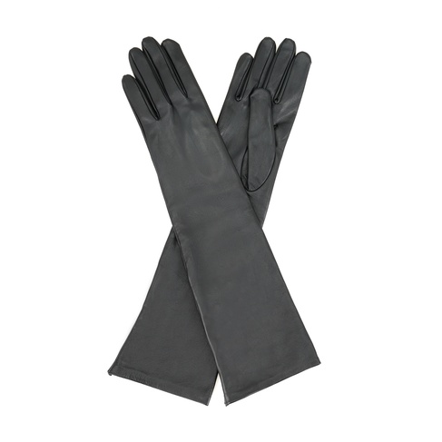  Theodora Siyah Kadın Uzun Deri Eldiven