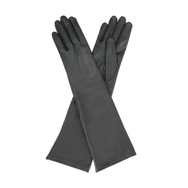  Theodora Siyah Kadın Uzun Deri Eldiven