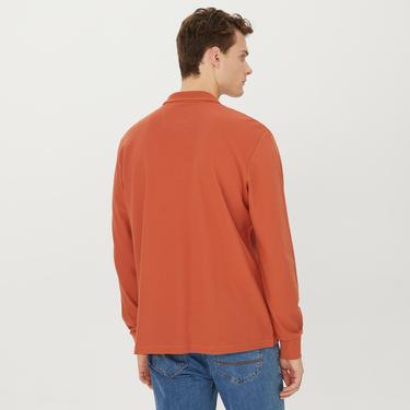  Nautica Erkek Turuncu Classic Fit Uzun Kollu Polo