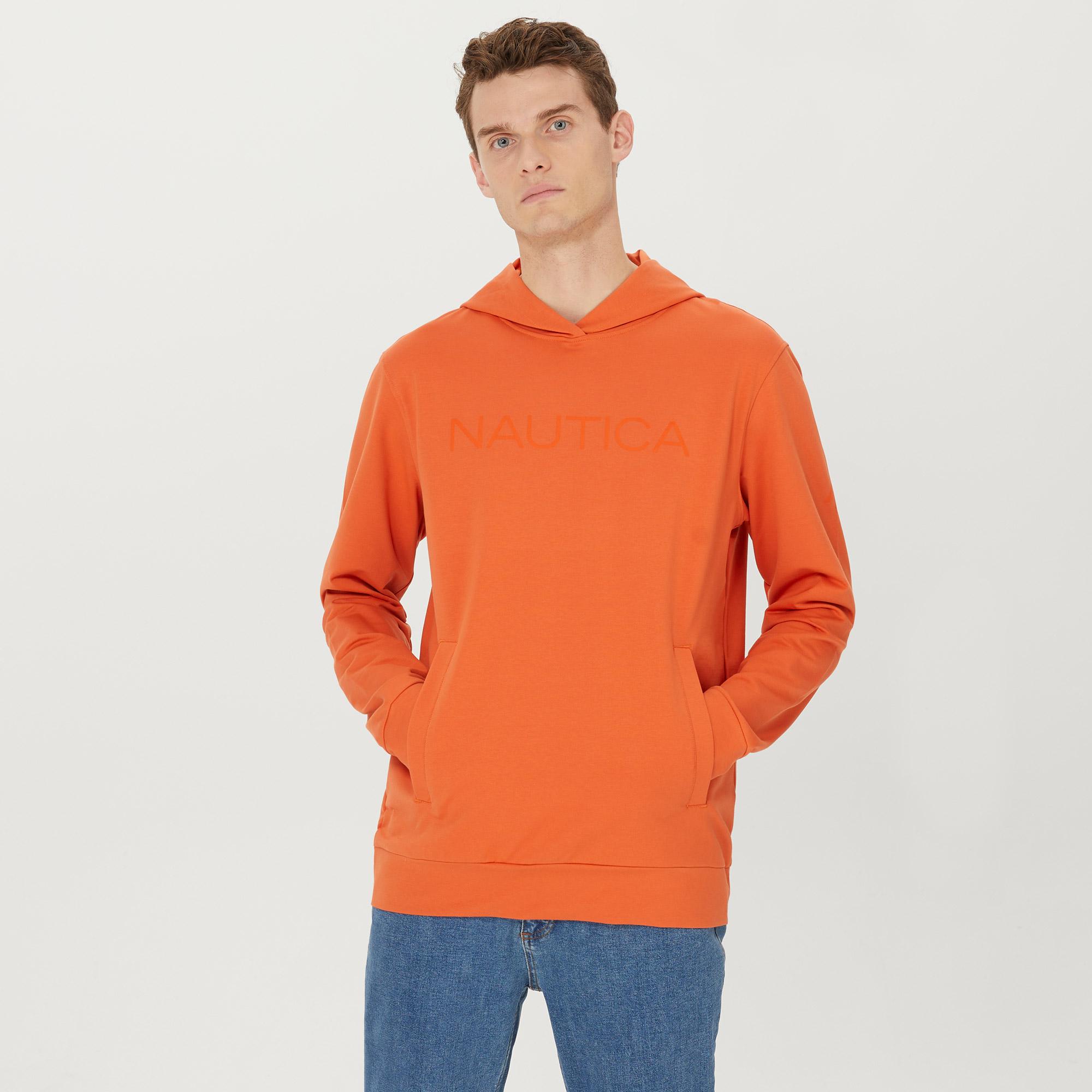 Nautica Erkek Turuncu Standart Fit Sweatshirt